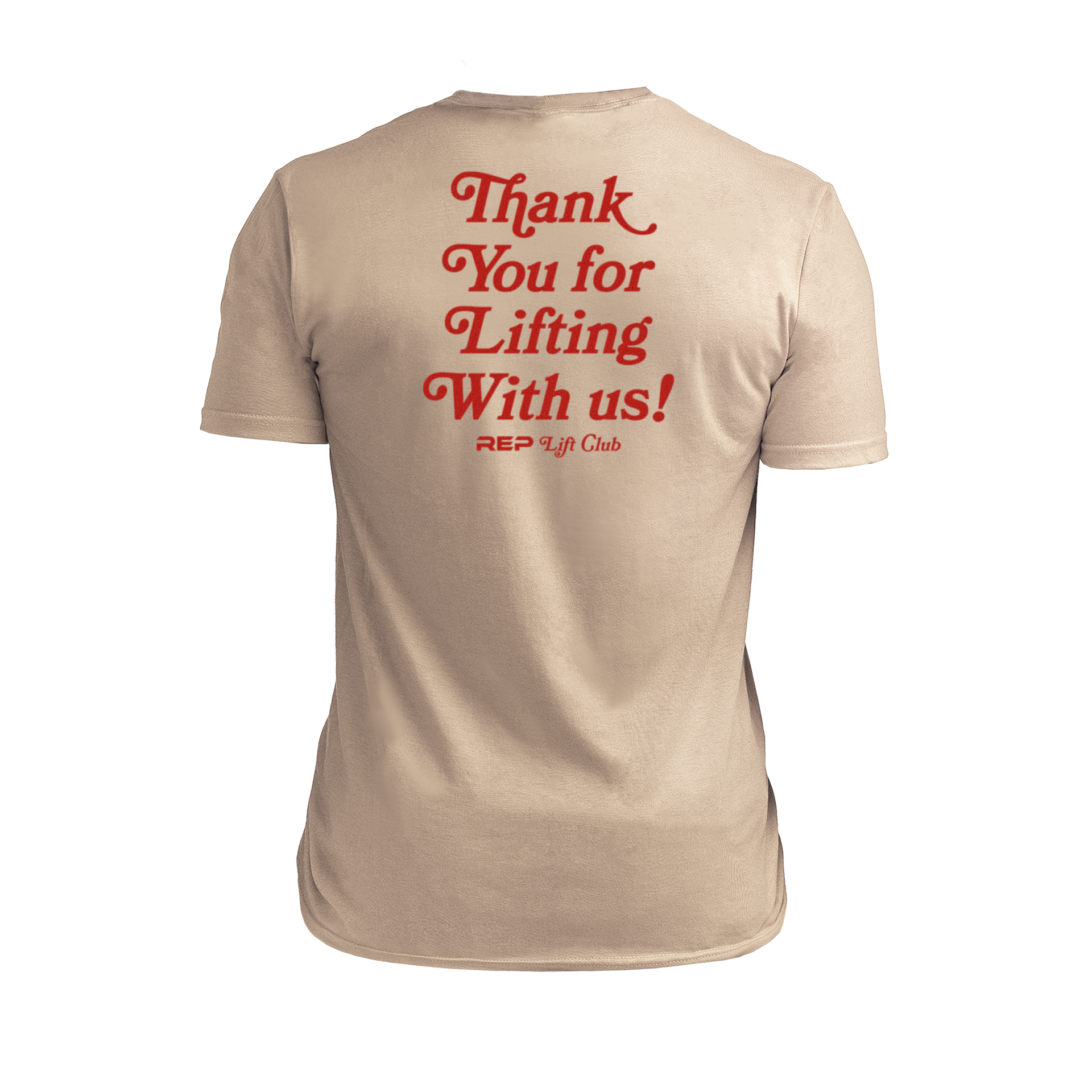 Lift Club Tri-Blend Crew T-Shirt - Heather Desert/Red / X-Small